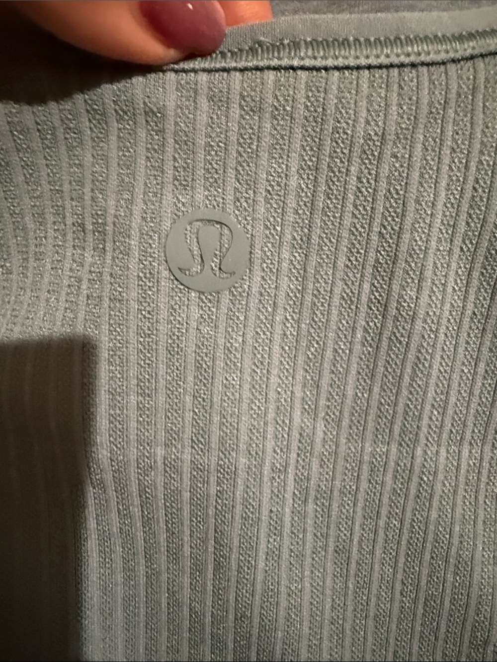 lululemon athletica Dusty Blue Ribbed Scoop Cropped Tank - Picture 3 of 5